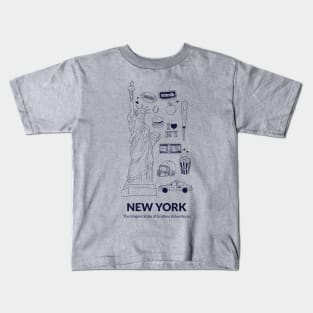 NEW YORK: The Empire State of Endless Adventure Kids T-Shirt